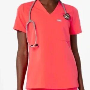 FIGS scrub set Fiery Coral NWOT XS/XS Petite